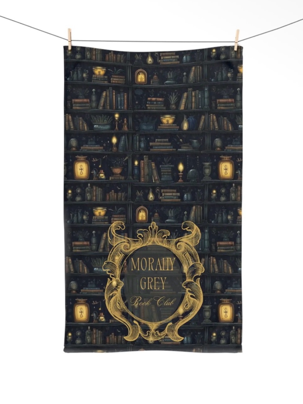 Morally Grey Book Club Tea Towel - Dark Romance Kitchen Towel For Book Lovers